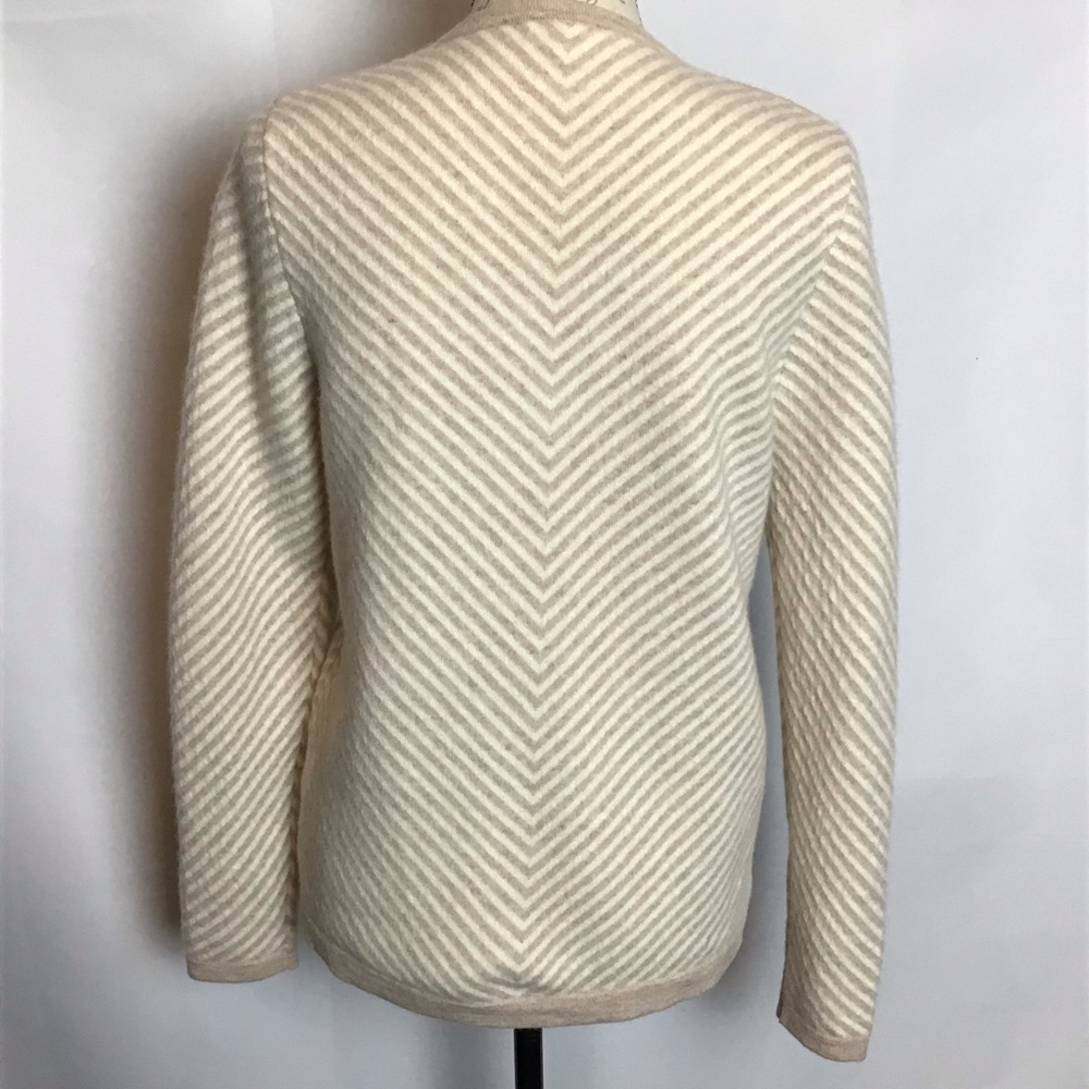 Kier + J -Cashmere Striped Cardigan_7